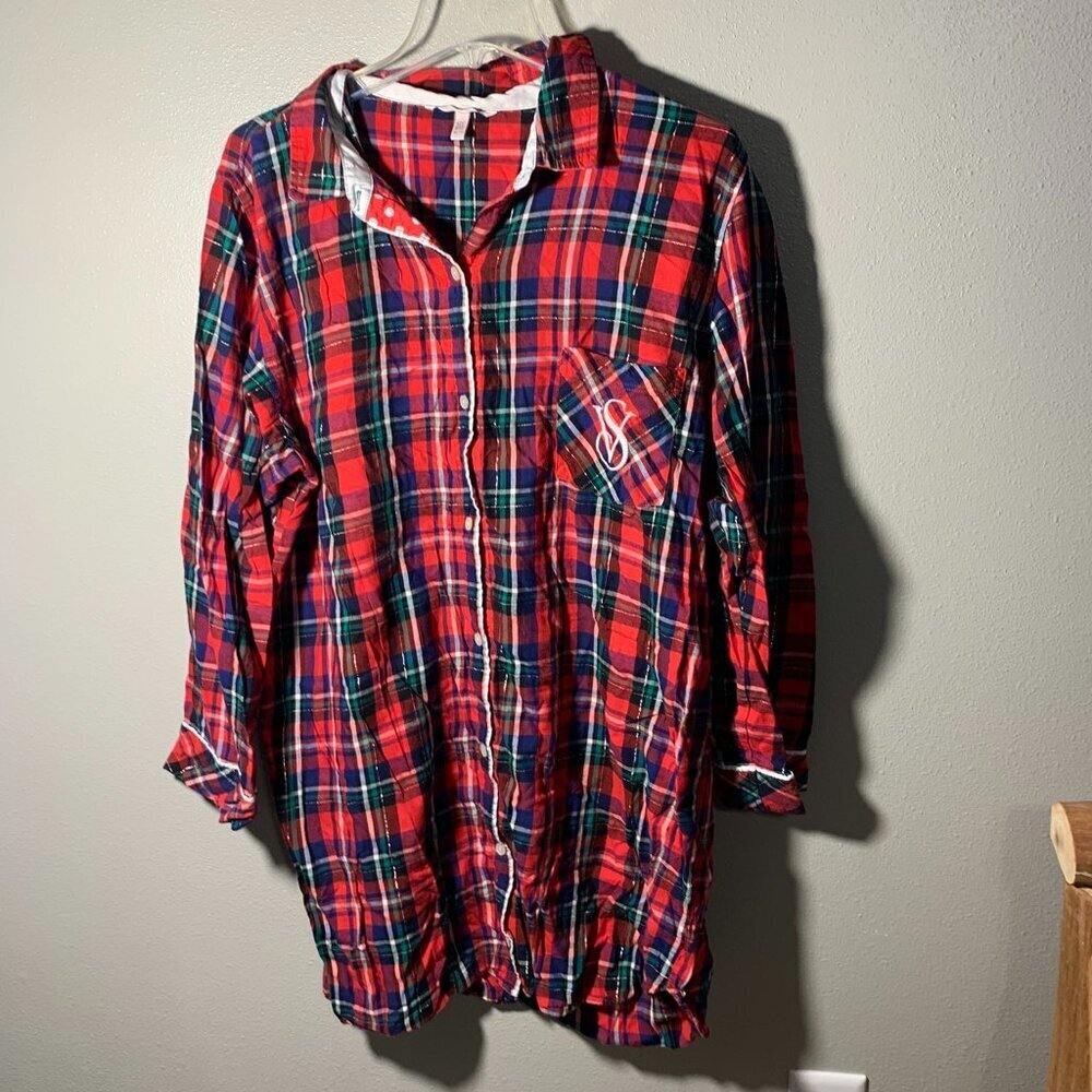 Victoria's Secret plaid sleepshirt